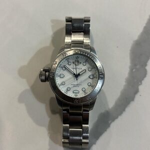 Nautica Silver and White Men's Watch